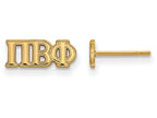 Logoart Sterling Silver Gp Pi Beta Phi Extra Small Post Earrings