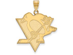 Sterling Silver Gp Nhl Logoart Pittsburgh Penguins Extra Large  Pendant