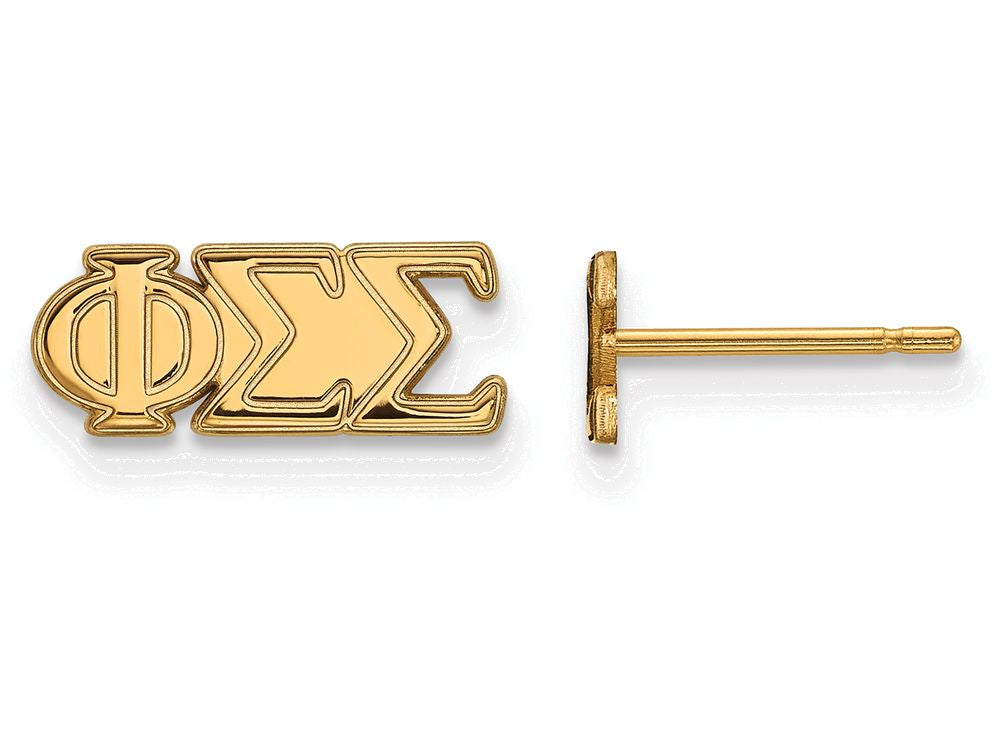 Logoart Sterling Silver Gp Phi Sigma Sigma Extra Small Post Earrings