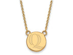 Logoart Sterling Silver Gp Quinnipiac University Small Pendant Necklace