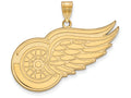 Sterling Silver Gp Nhl Logoart Detroit Red Wings Extra Large  Pendant
