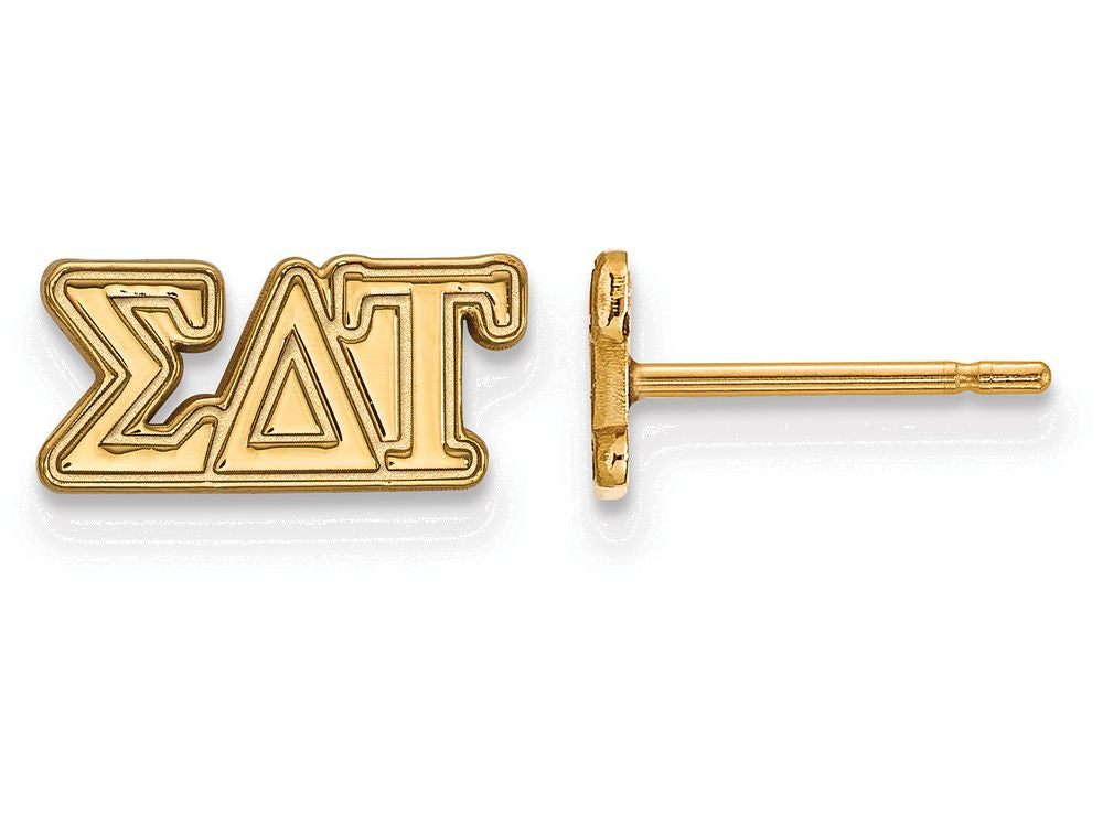 Logoart Sterling Silver Gp Sigma Delta Tau Extra Small Post Earrings