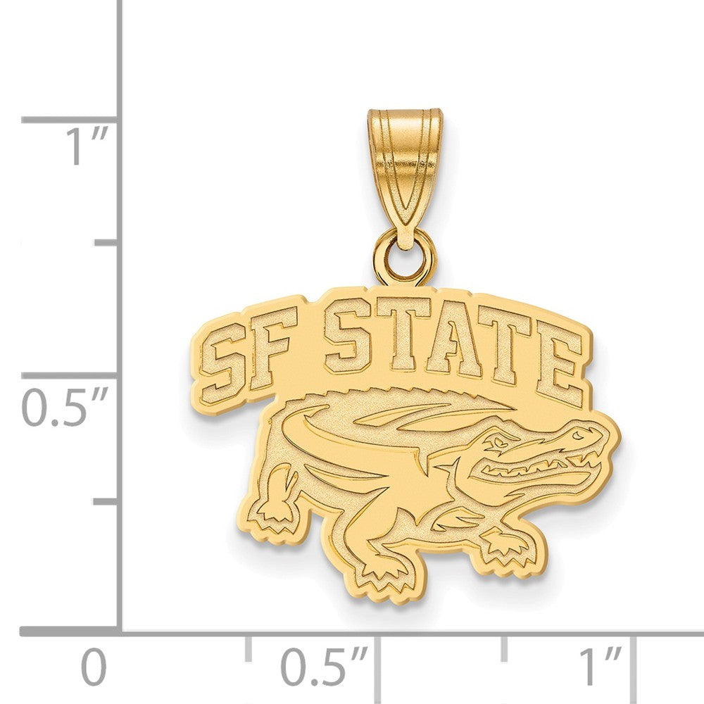 Logoart Sterling Silver Gp San Francisco State University Medium Pendant