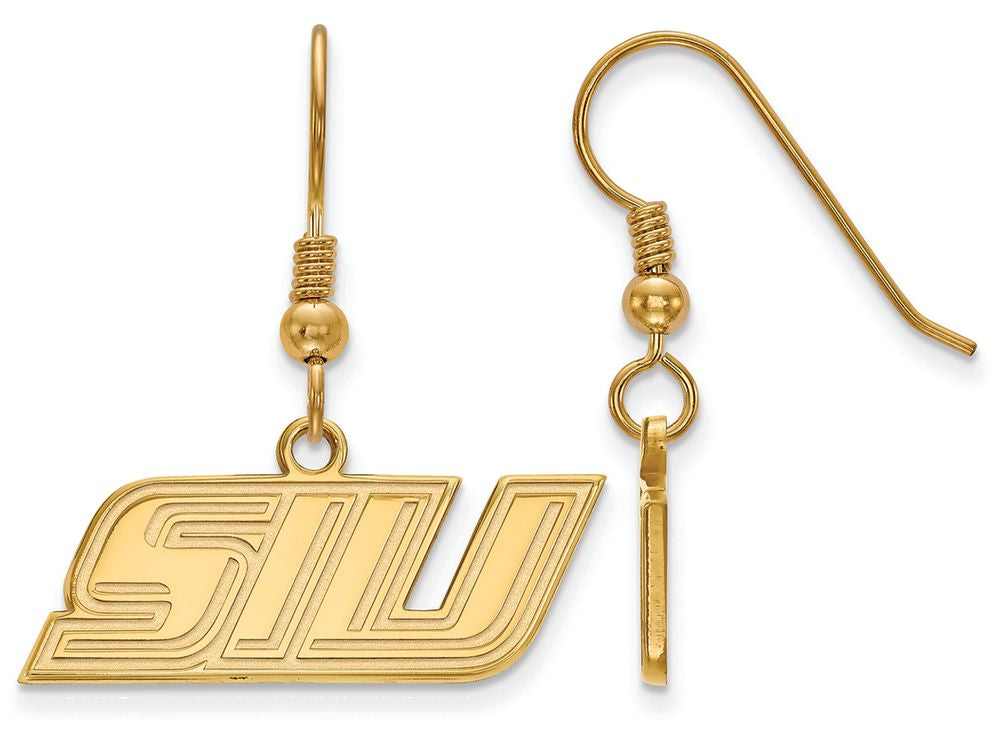 Logoart Sterling Silver Gp Southern Illinois University Extra Small Dangle Earrings