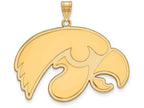 Logoart Sterling Silver Gp University Of Iowa Extra Large  Pendant