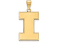 Logoart Sterling Silver Gp University Of Illinois Extra Large  Pendant
