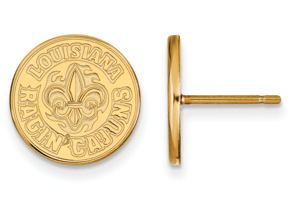 Logoart Sterling Silver Gp U Of Louisiana At Lafayette Small Post Earrings