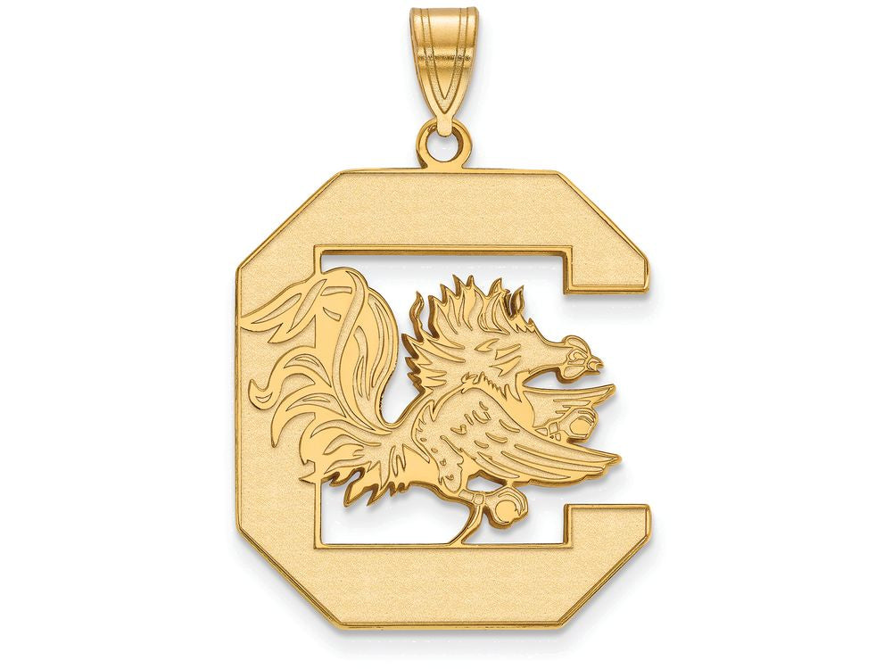 Logoart Sterling Silver Gp University Of South Carolina Extra Large  Pendant