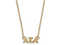 Logoart Sterling Silver Gp Alpha Sigma Alpha Extra Small Pendant Necklace