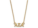 Logoart Sterling Silver Gp Alpha Sigma Alpha Extra Small Pendant Necklace
