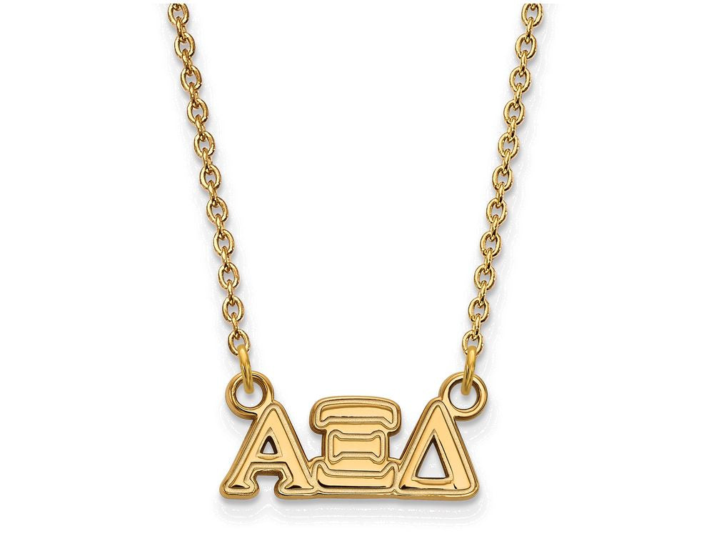 Logoart Sterling Silver Gp Alpha Xi Delta Extra Small Pendant Necklace