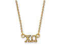 Logoart Sterling Silver Gp Chi Omega Extra Small Pendant Necklace
