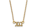 Logoart Sterling Silver Gp Chi Omega Extra Small Pendant Necklace