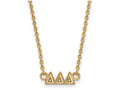 Logoart Sterling Silver Gp Delta Delta Delta Extra Small Pendant Necklace