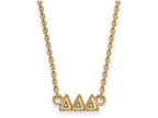 Logoart Sterling Silver Gp Delta Delta Delta Extra Small Pendant Necklace