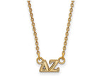 Logoart Sterling Silver Gp Delta Zeta Extra Small Pendant Necklace