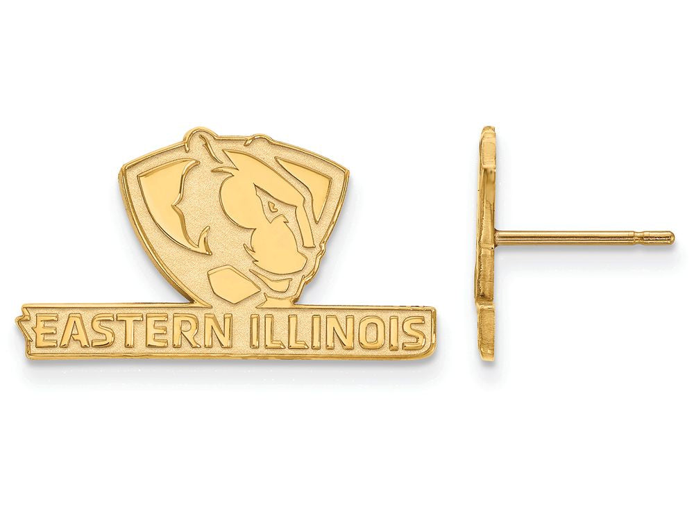 Logoart Sterling Silver Gp Eastern Illinois University Small Post Earrings