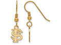 Logoart Sterling Silver Gp Florida State University Extra Small Dangle Earrings