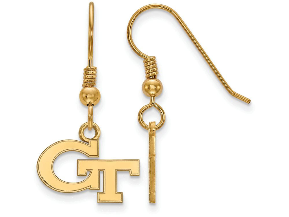 Logoart Sterling Silver Gp Georgia Institute Of Technology Extra Small Dangle Earringsrings