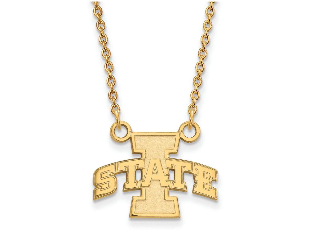 Logoart Sterling Silver Gp Iowa State University Small Pendant Necklace