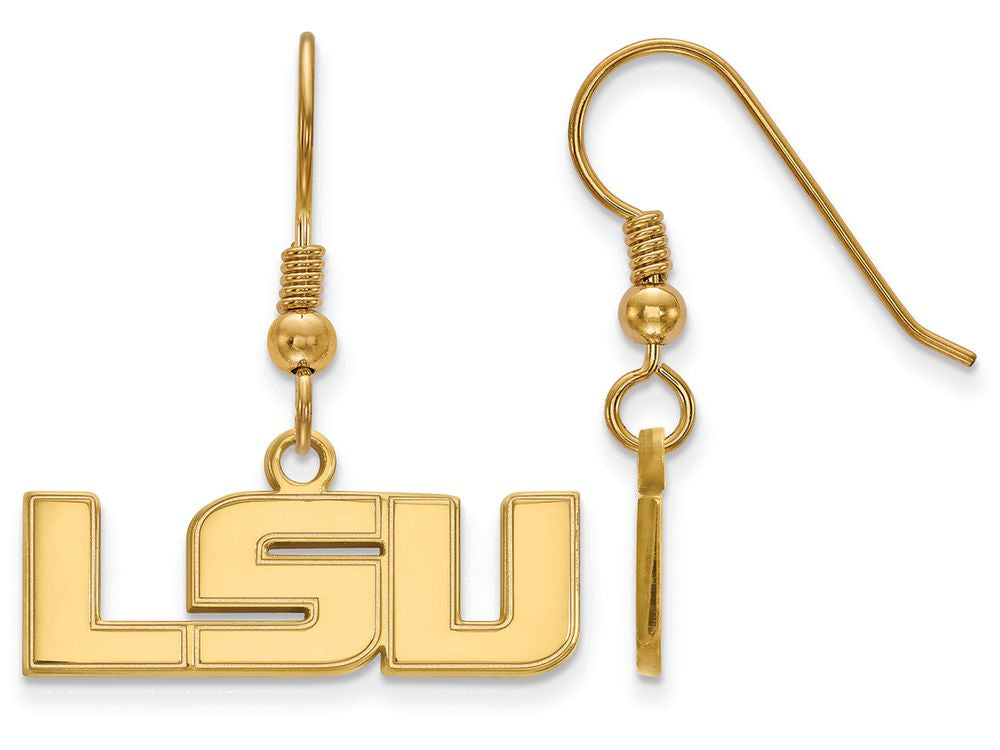 Logoart Sterling Silver Gp Louisiana State University Small Dangle Earrings