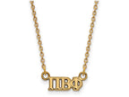Logoart Sterling Silver Gp Pi Beta Phi Extra Small Pendant Necklace