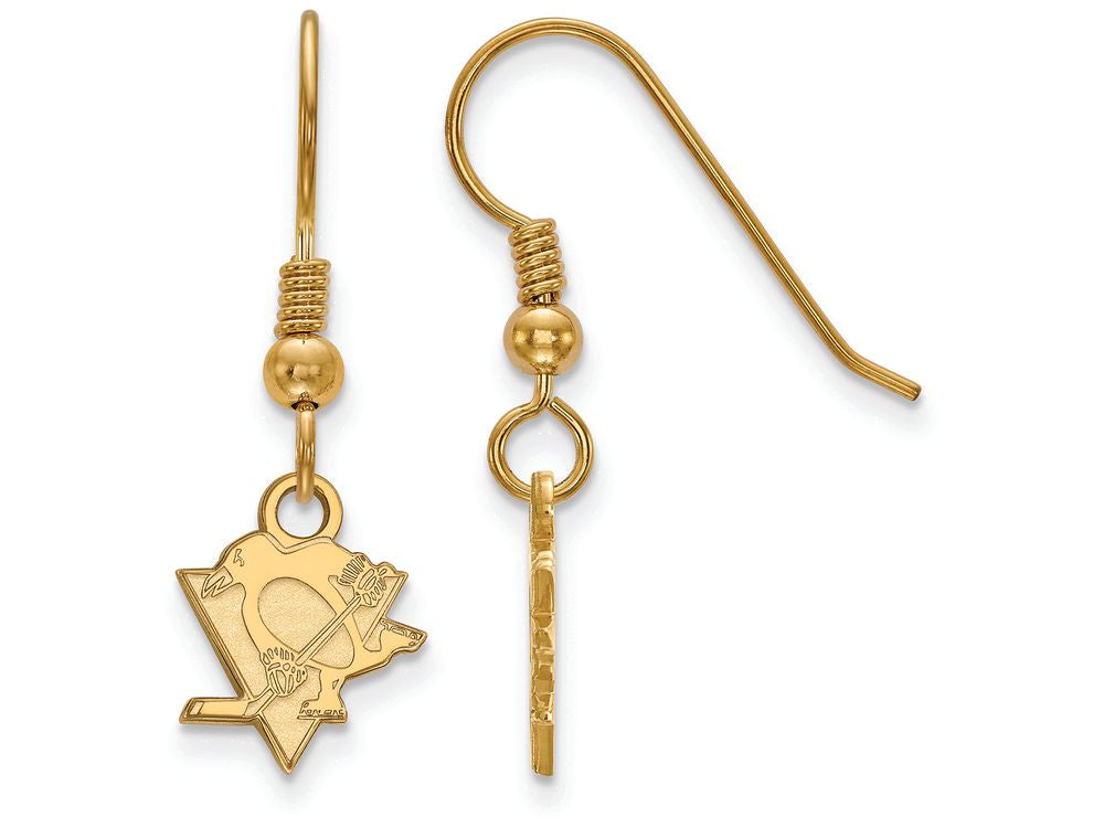 Sterling Silver Gp Nhl Logoart Pittsburgh Penguins Extra Small Dangle Earrings