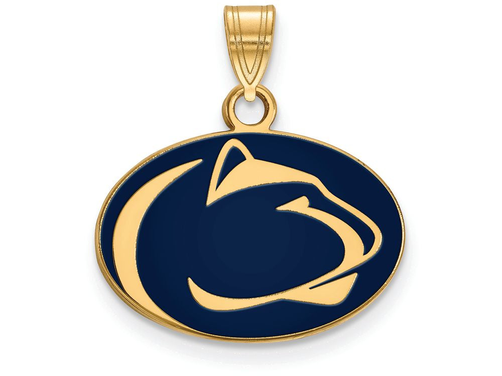 Logoart Sterling Silver Gp Penn State University Small Enamel Pendant