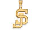 Logoart Sterling Silver Gp San Jose State University Large Pendant