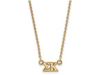 Logoart Sterling Silver Gp Sigma Kappa Extra Small Pendant Necklace