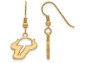 Logoart Sterling Silver Gp University Of South Florida Small Dangle Earrings