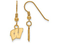 Logoart Sterling Silver Gp University Of Wisconsin Extra Small Dangle Earrings