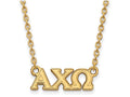 Logoart Sterling Silver Gp Alpha Chi Omega Small Pendant Necklace