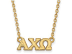 Logoart Sterling Silver Gp Alpha Chi Omega Small Pendant Necklace
