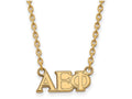 Logoart Sterling Silver Gp Alpha Epsilon Phi Medium Pendant Necklace