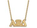 Logoart Sterling Silver Gp Alpha Xi Delta Medium Pendant Necklace