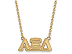 Logoart Sterling Silver Gp Alpha Xi Delta Medium Pendant Necklace