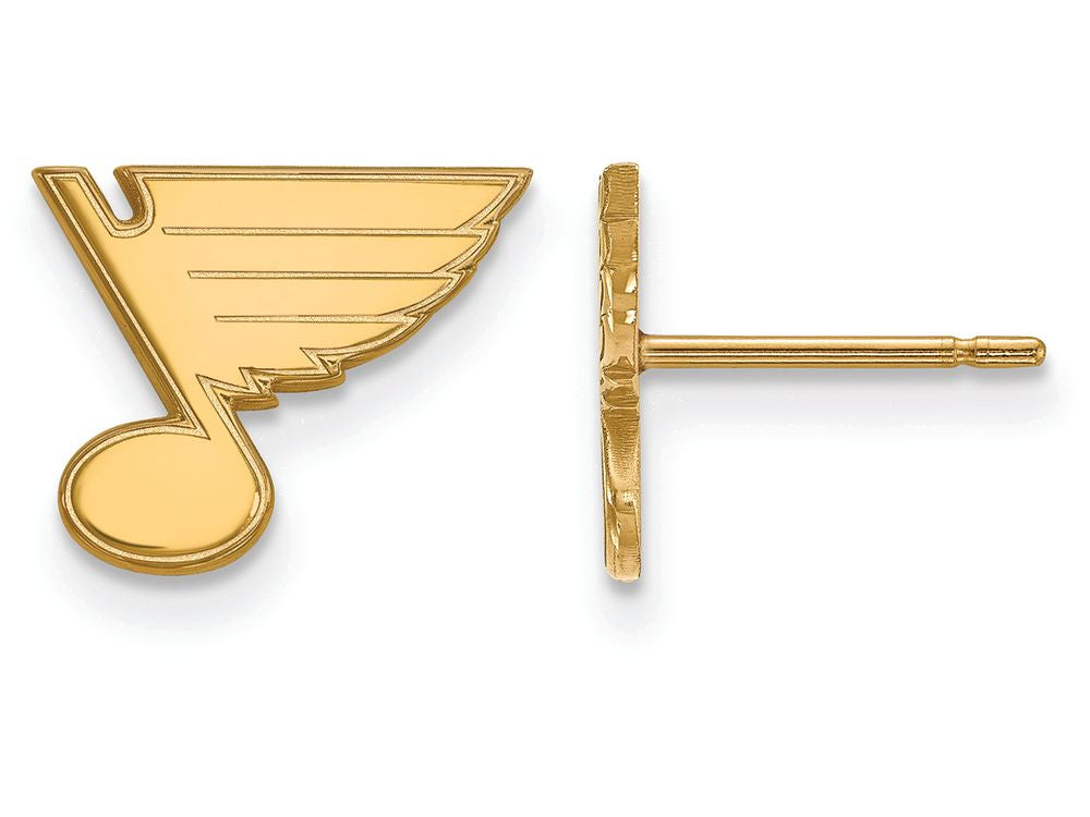 Sterling Silver Gp Nhl Logoart St. Louis Blues Extra Small Post Earrings