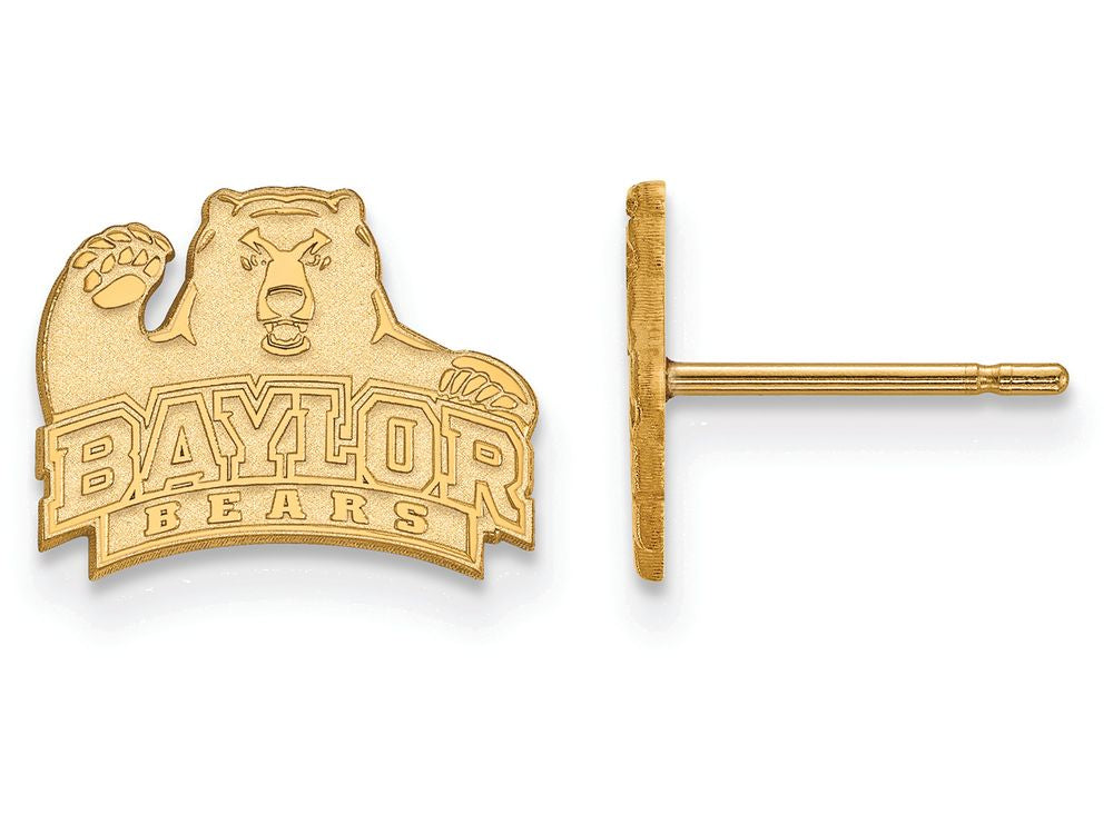Logoart Sterling Silver Gp Baylor University Extra Small Post Earrings