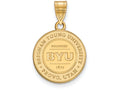 Logoart Sterling Silver Gp Brigham Young University Medium Crest Pendant