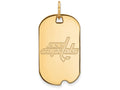 Logoart Sterling Silver Gp Washington Capitals Small Dog Tag Pendant Necklace