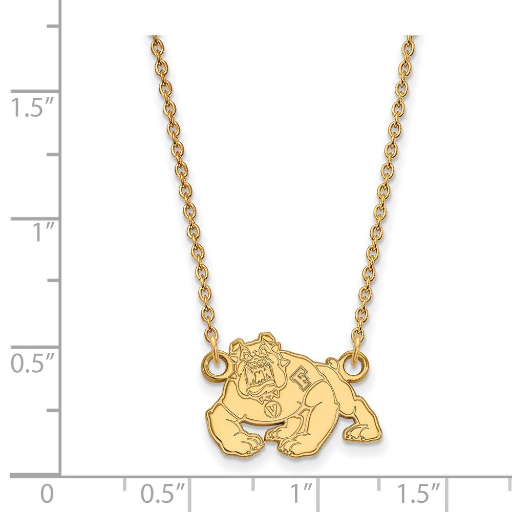 Logoart Sterling Silver Gp California State U Fresno Small Pendant Necklace