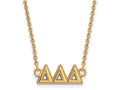 Logoart Sterling Silver Gp Delta Delta Delta Medium Pendant Necklace