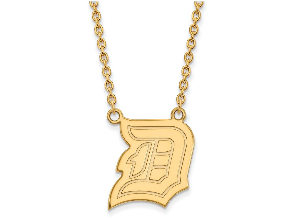 Logoart Sterling Silver Gp Duquesne University Large Pendant Necklace