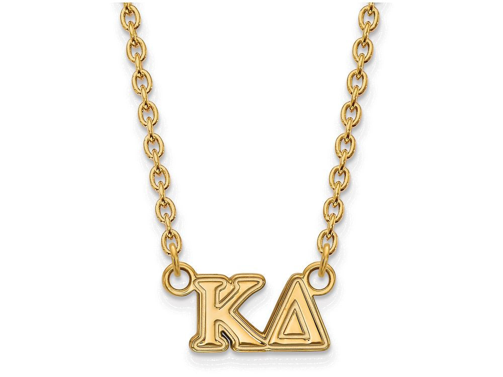 Logoart Sterling Silver Gp Kappa Delta Medium Pendant Necklace