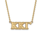 Logoart Sterling Silver Gp Kappa Kappa Gamma Medium Pendant Necklace