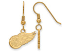 Sterling Silver Gp Nhl Logoart Detroit Red Wings Small Dangle Earrings