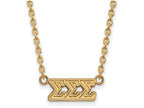 Logoart Sterling Silver Gp Sigma Sigma Sigma Medium Pendant Necklace