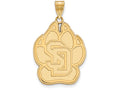 Logoart Sterling Silver Gp University Of South Dakota Extra Large  Pendant