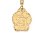 Logoart Sterling Silver Gp University Of South Dakota Extra Large  Pendant